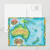 Kaart van Australië (Voorkant / Achterkant)
