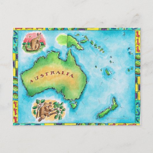 Kaart van Australië (Voorkant)