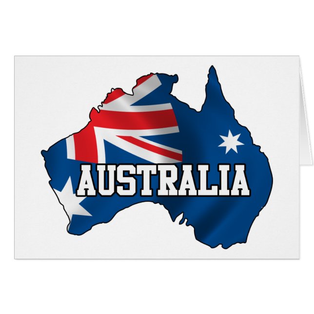 Kaart van Australië (Voorkant Horizontaal)