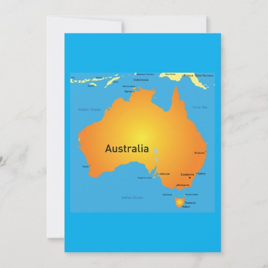 Kaart van Australië (Voorkant)