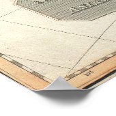  kaart van Australië (1814) Poster (Hoek)