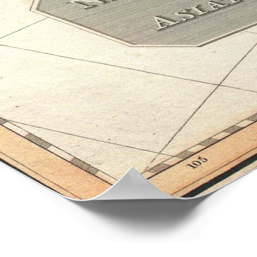  kaart van Australië (1814) Poster (Hoek)