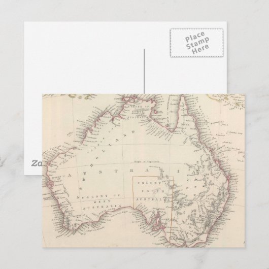  kaart van Australië (1848) (Voorkant / Achterkant)