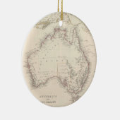  kaart van Australië (1848) Keramisch Ornament (Rechts)