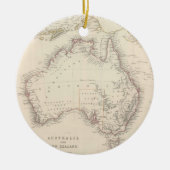 kaart van Australië (1848) Keramisch Ornament (Voorkant)
