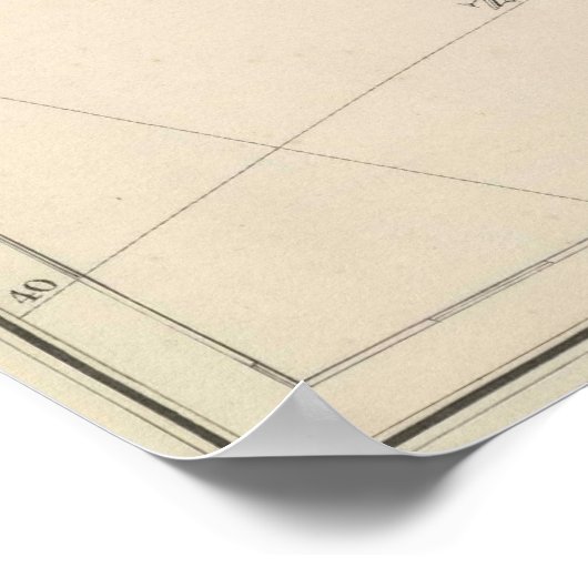  kaart van Australië (1848) Poster (Hoek)