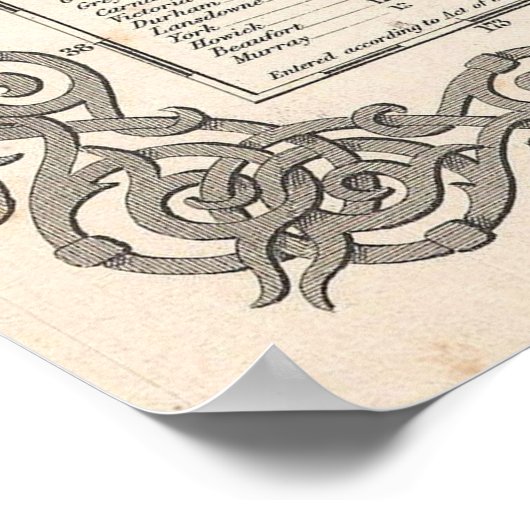  kaart van Australië (1855) Poster (Hoek)