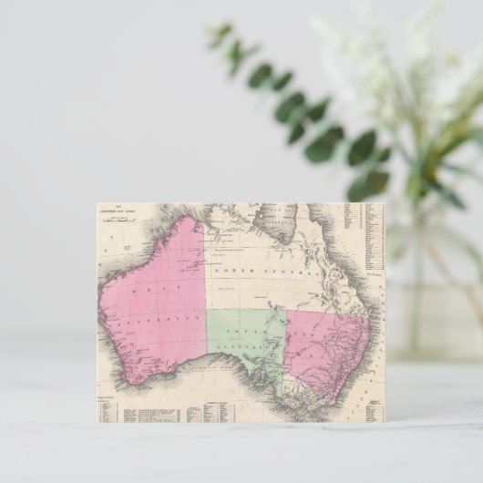  kaart van Australië (1862) (Staand voorkant)