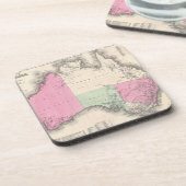 kaart van Australië (1862) Bier Onderzetter (Linkerzijde)