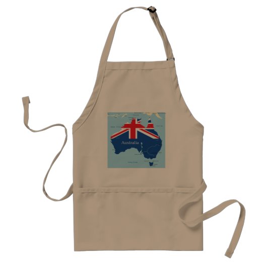 Kaart van Australië Apron Standaard Schort (Voorkant)