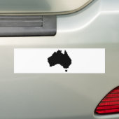 Kaart van Australië Bumpersticker (Op auto)