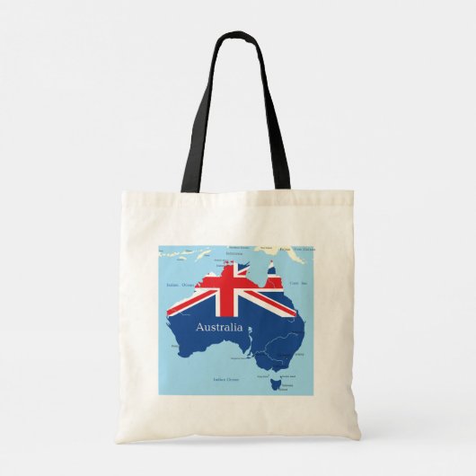 Kaart van Australië Canvas tas (Achterkant)