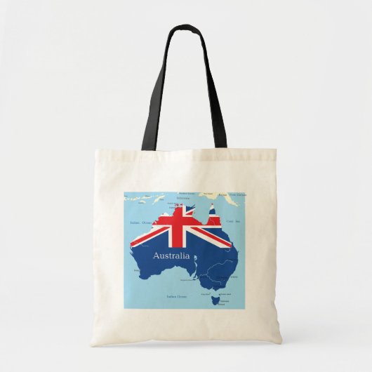 Kaart van Australië Canvas tas (Voorkant)