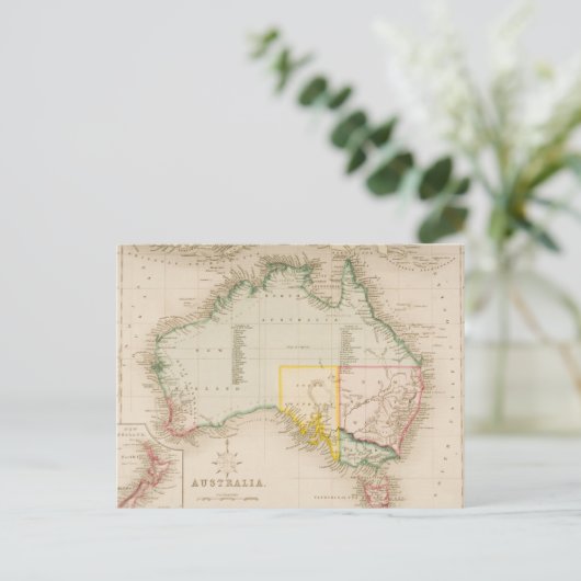 Kaart van Australië en Nieuw-Zeeland (Staand voorkant)