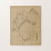  kaart van Australië en Nieuw-Zeeland (1812) Legpuzzel (Verticaal)