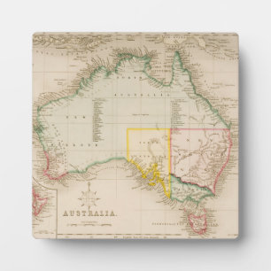 Kaart van Australië en Nieuw-Zeeland Fotoplaat
