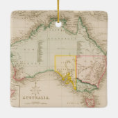 Kaart van Australië en Nieuw-Zeeland Keramisch Ornament (Achterkant)