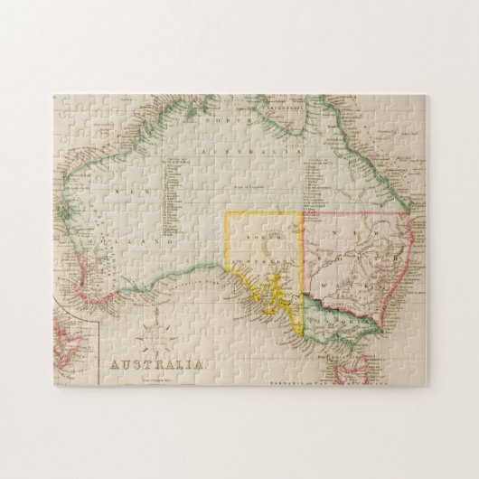 Kaart van Australië en Nieuw-Zeeland Legpuzzel (Horizontaal)
