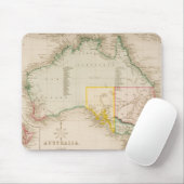 Kaart van Australië en Nieuw-Zeeland Muismat (Met muis)