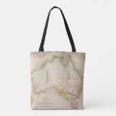 Kaart van Australië en Nieuw-Zeeland Tote Bag (Achterkant)