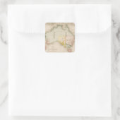 Kaart van Australië en Nieuw-Zeeland Vierkante Sticker (Tas)