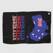 Kaart van Australië Golfhanddoek (Horizontaal)