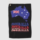 Kaart van Australië Golfhanddoek (Voorkant)