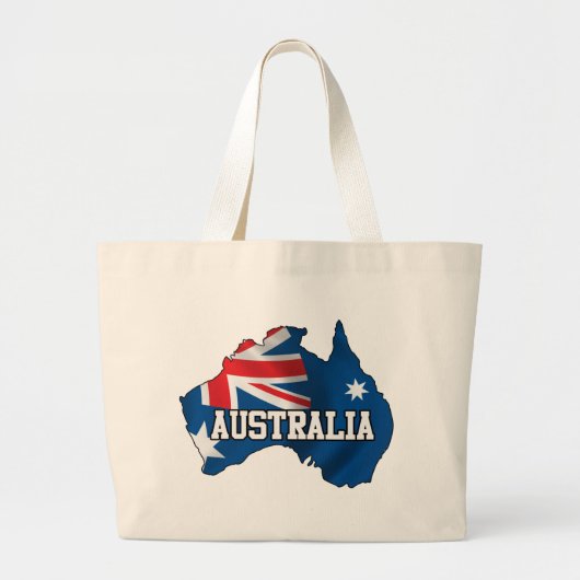 Kaart van Australië Grote Tote Bag (Voorkant)