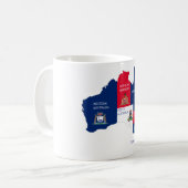 Kaart van Australië Koffiemok (Voorkant links)