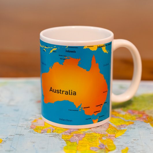Kaart van Australië Koffiemok