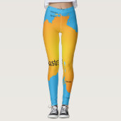 Kaart van Australië Leggings (Voorkant)