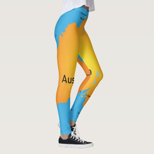 Kaart van Australië Leggings (Rechts)