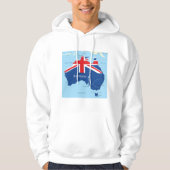 Kaart van Australië Mannen Hoodie (Voorkant)