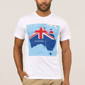 Kaart van Australië Mannen T-shirt (Voorkant)
