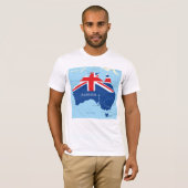 Kaart van Australië Mannen T-shirt (Voorkant volledig)