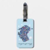 Kaart van Australië met cultuurgoederen Bagagelabel (Achterkant verticaal)