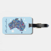 Kaart van Australië met cultuurgoederen Bagagelabel (Achterkant horizontaal)