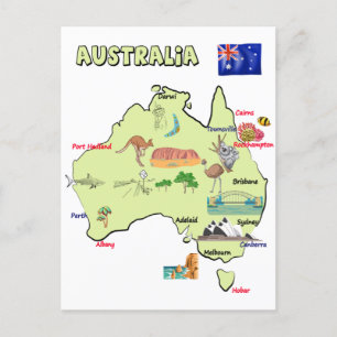kaart van Australië met grote steden