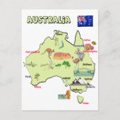 kaart van Australië met grote steden (Voorkant)