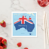 Kaart van Australië Papieren servetten (Insitu)