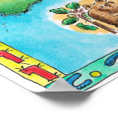 Kaart van Australië Poster (Hoek)