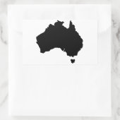 Kaart van Australië Rechthoekige Sticker (Tas)