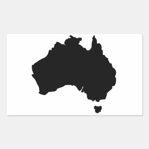 Kaart van Australië Rechthoekige Sticker