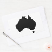 Kaart van Australië Rechthoekige Sticker (Envelop)