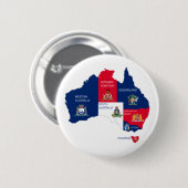 Kaart van Australië Ronde Button 5,7 Cm (Voorkant /achterkant)