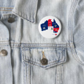 Kaart van Australië Ronde Button 5,7 Cm (In situ)