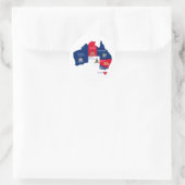 Kaart van Australië Ronde Sticker (Tas)