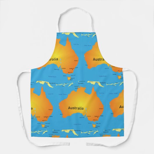 Kaart van Australië Schort (Voorkant)