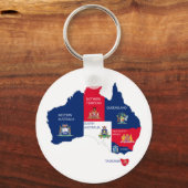 Kaart van Australië Sleutelhanger (Voorkant)