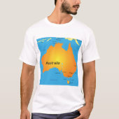 Kaart van Australië T-shirt (Voorkant)